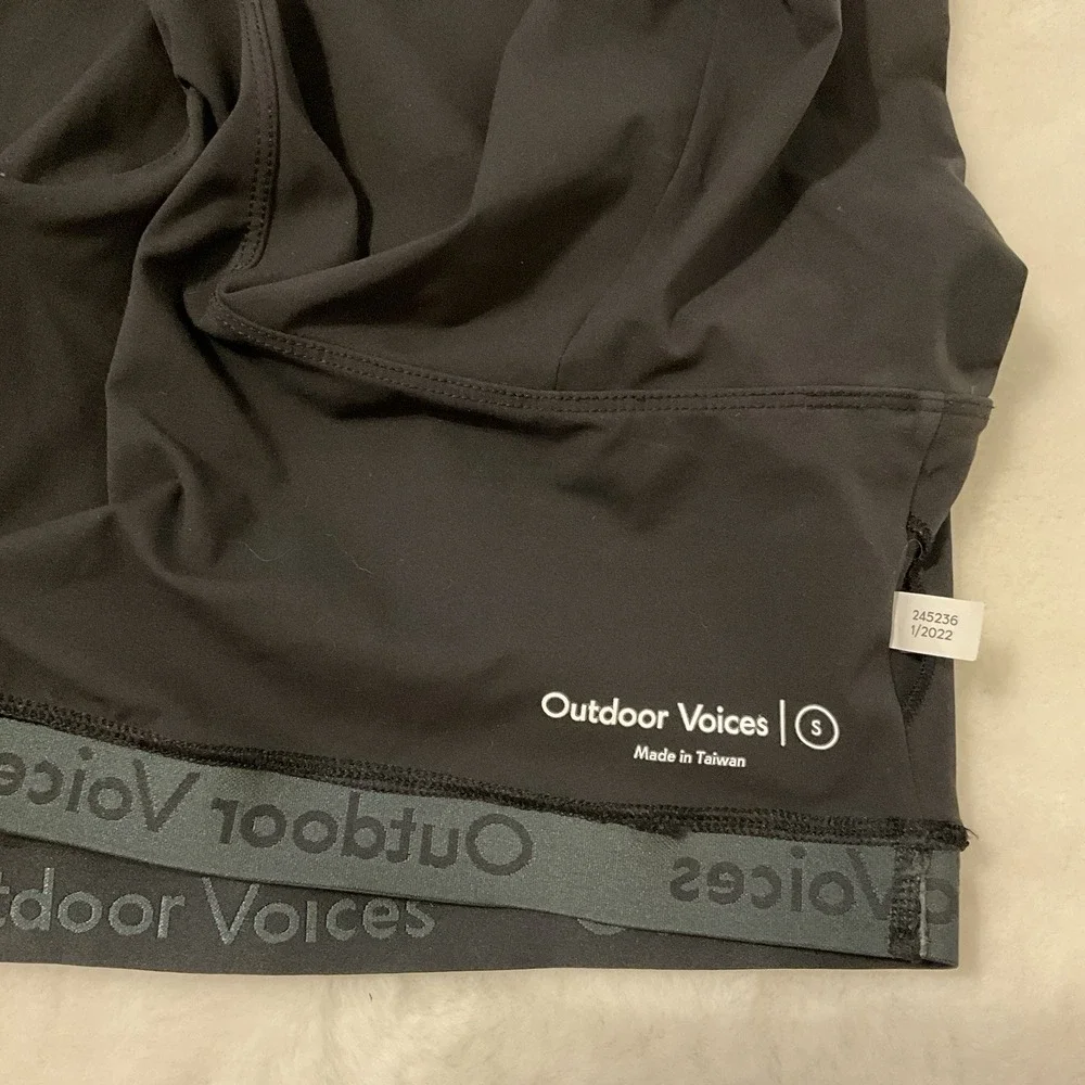Outdoor Voices Womens One Shoulder Dress Black Activewear Size Small Athletic - Picture 4 of 6